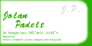 jolan padelt business card